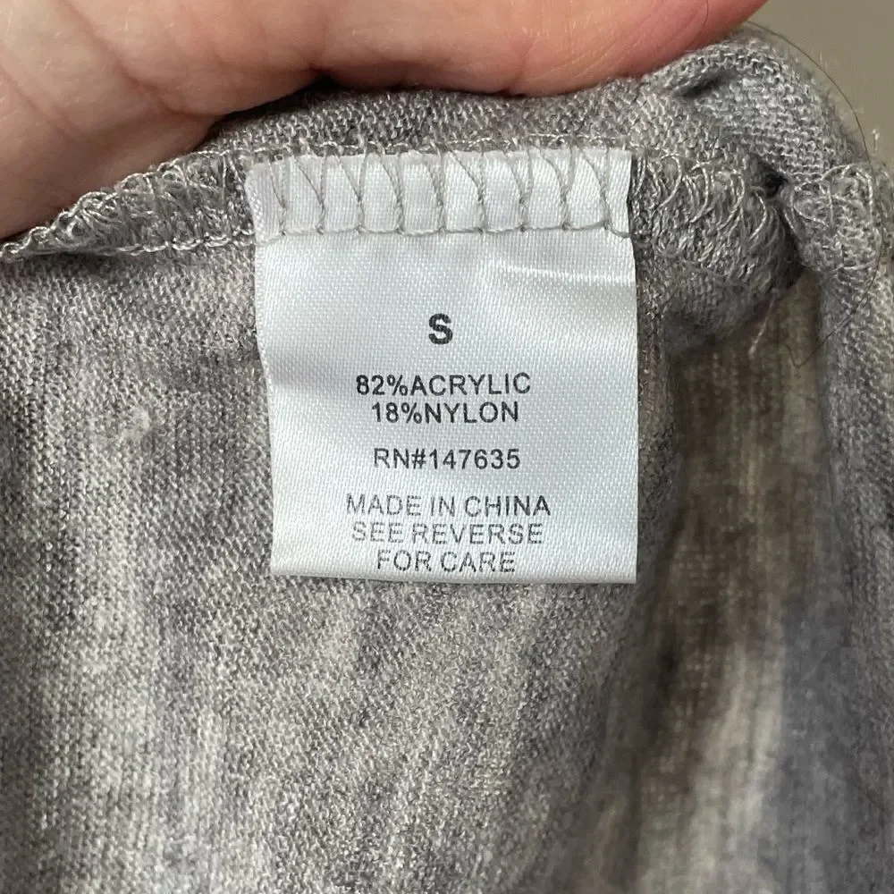 Free Generation Grey Ruffle Sleeve Top